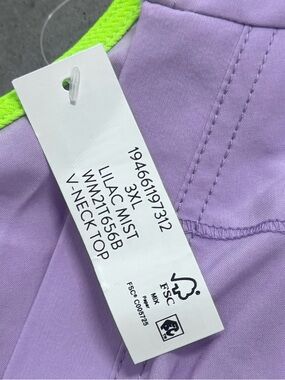 NWT Lot of 2 Scrubstar Premium Women's V-Neck Scrub Tops 3XL - Sage & Lilac
